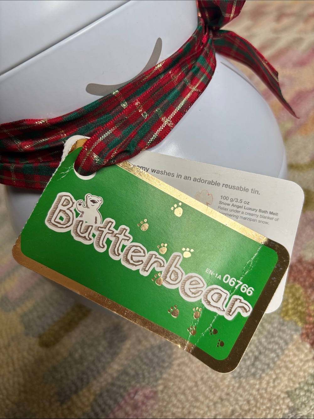 Lush Butterbear 10” Decorative Metal Storage Tin Rare Christmas Collector’s find - Picture 16 of 16